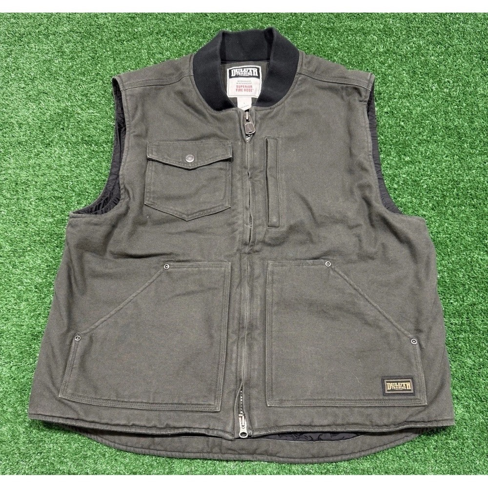 Duluth Trading Superior Fire Hose Insulated Vest Mens L Workwear Canvas